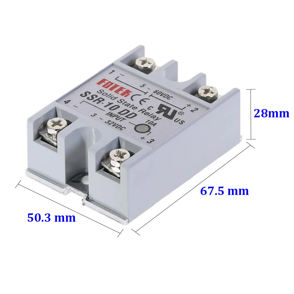 Solid State Relay SSR-10DD SSR-25DA SSR-40DA SSR-40AA SSR 10A 25A 40A 60A 80A 100A DD DA AA Module for Temperature Control