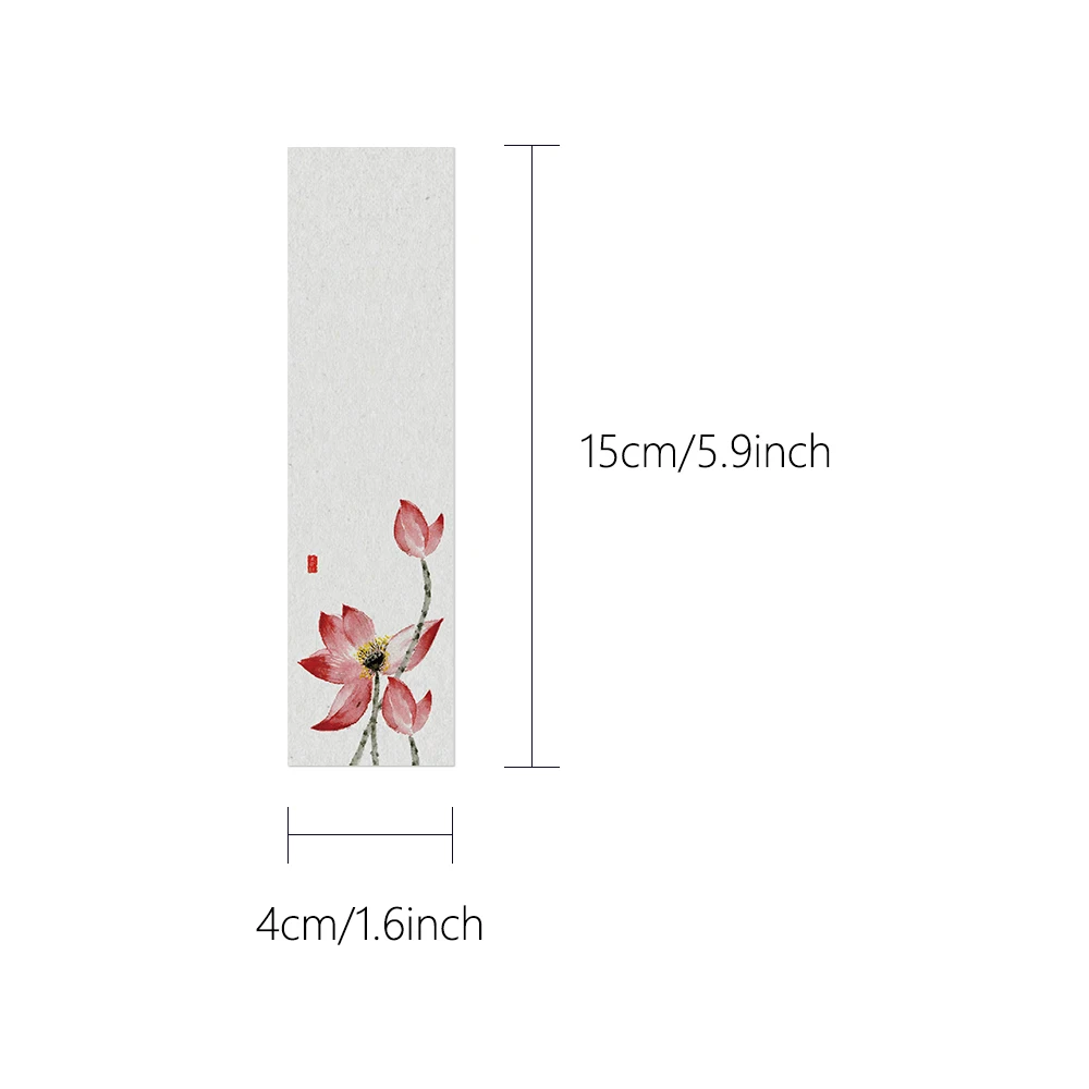 30pcs Chinese Ink Painting Bookmarks Minimalist Reading Page Markers Decorative Paper Bookmarks Writable Markers