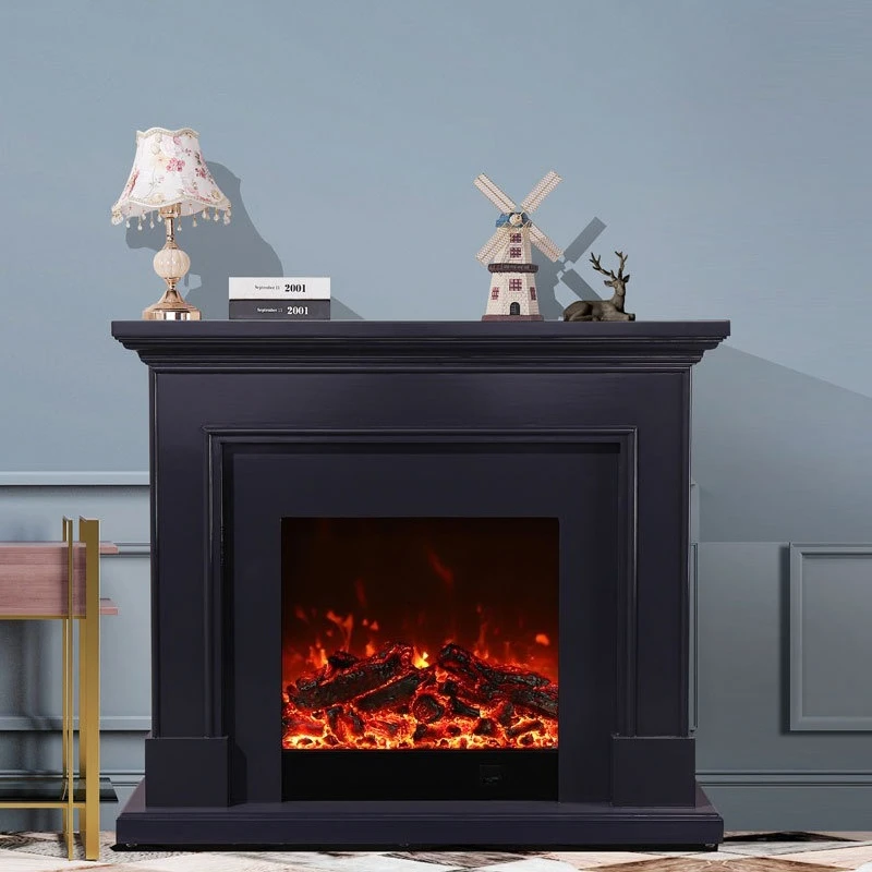 

Solid wood fireplace decorative cabinet rack European living room heater household