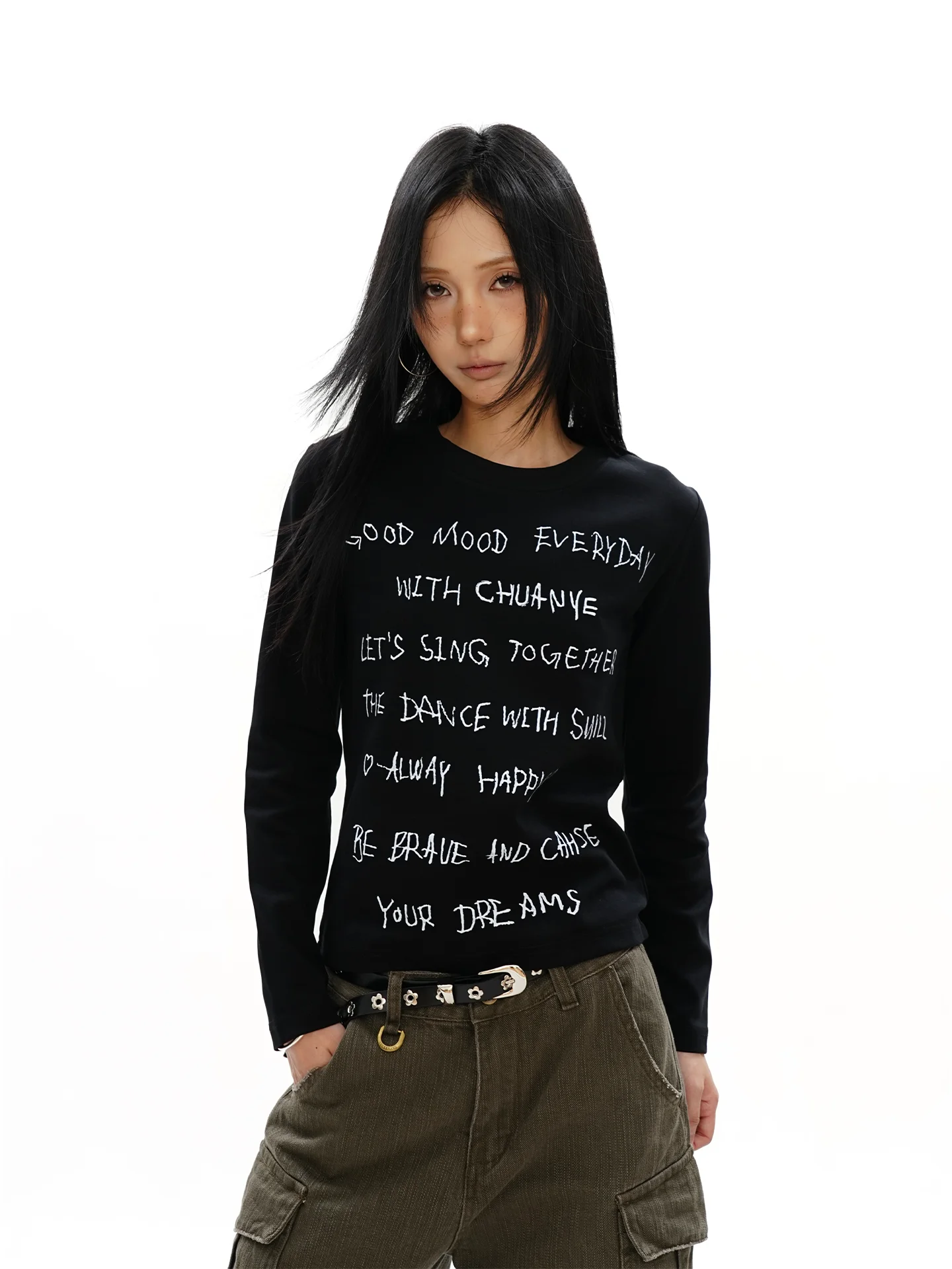 

S3T5 Casual Elastic Long Sve T-irt Men's Base irt Trendy Brand Autumn Winter New Sle Versatile Comfortable Cotton Top