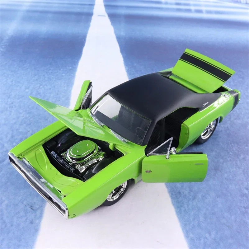 1:24 Fast & Furious 1970 Dodge Charger R/T Diecast Car Metal Alloy Model Car Toys For Children Gift Collection J91