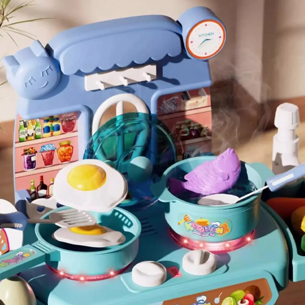 Juguete de cocina de inducción para niños, juego de cocina para niños con luz de sonido para educación temprana, 34 Uds., parrilla cultivada en casa para niños