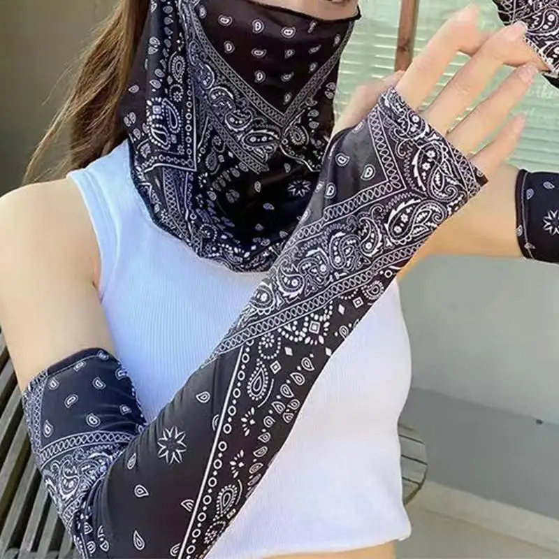 Summer Neck ghetta Summer Face Neck Bandana con protezione solare moto Bicycle Riding UVA UVB Bandana facciale resistente per