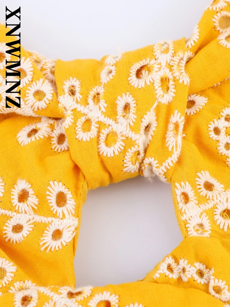 XNWMNZ 2025 verano mujer Chic vacaciones delgada correa de hombro hombro midi vestido boho Sexy mujer dorado sin mangas vestidos simples