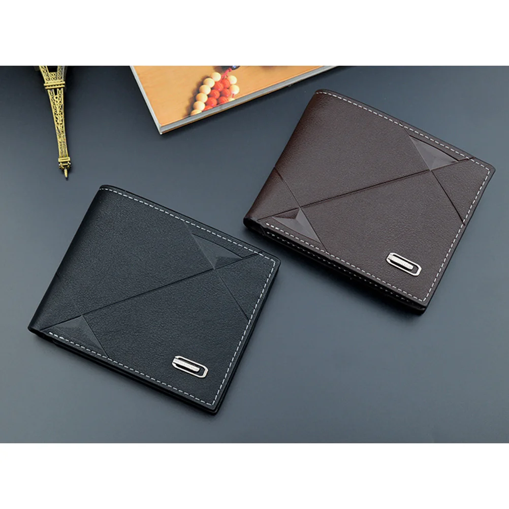 

PU Mens Wallet Retro Zippered Coin Purse Holder Multifunctional Business Card Cash Organizer Durable Soft Strong Texture
