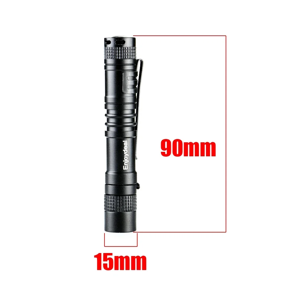 Enjoydeal-minilinterna LED de 2000 lúmenes, lámpara impermeable AAA para iluminación exterior