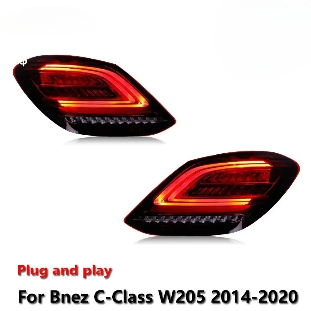 

Car LED Tail Light Assemblies For Benz W205 2014-2020 Auto Fog DRL Brake Turn Signal Lamp Plug And Play