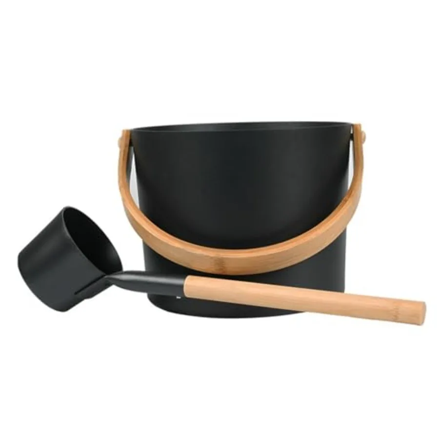 

Sauna et and Ladle Set .85 Gallons 7L Large Aluminum Sauna et wi LonWoo Handle Spoon SPA Shower cessories Saunas cessories Set