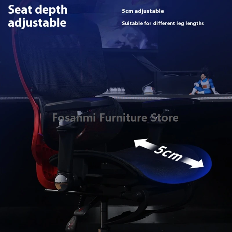 เก้าอี้คอมพิวเตอร์สําหรับเล่นเกมที่มีสไตล์พร้อมที่นั่งปรับความลึกตาข่ายระบายอากาศเก้าอี้สํานักงานตามหลักสรีรศาสตร์ Home Gamer เก้าอี้ผู้เอนกายแบบหมุนได้