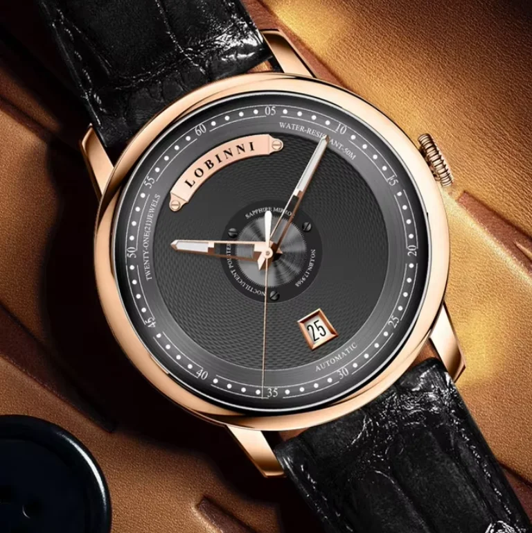 LOBINNI Men Automatic Watch 41mm Mechanical Wristwatch 50m Waterproof Sapphire Mirror Luminous Luminous Miyota Mov