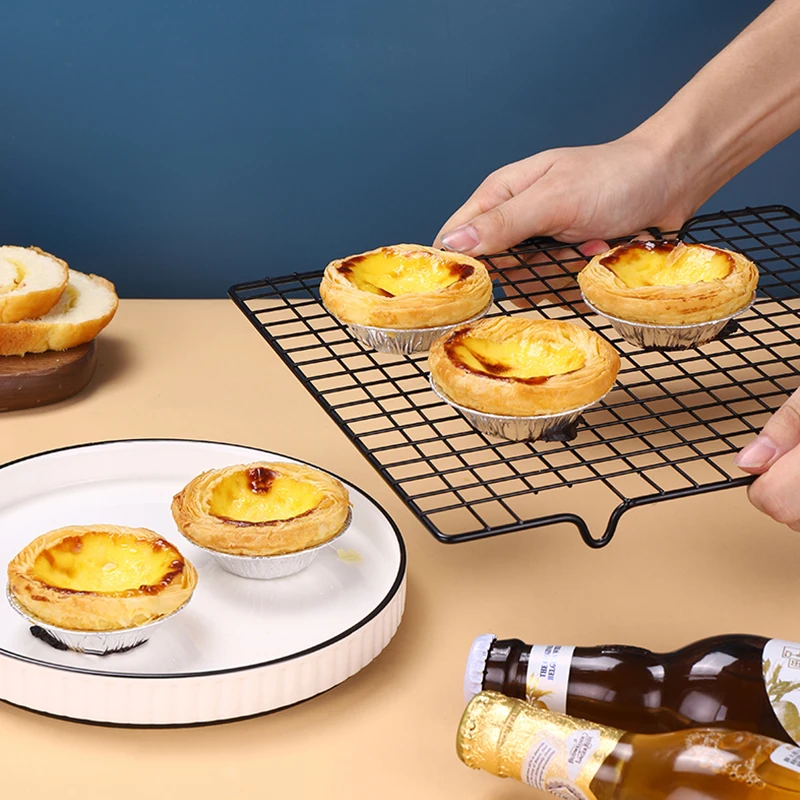 40x25cm Stainless Steel Cooling Rack Wire Grid Cake Food Rack Oven Safe Kitchen Baking Pizza Bread Barbecue Holder Shelf