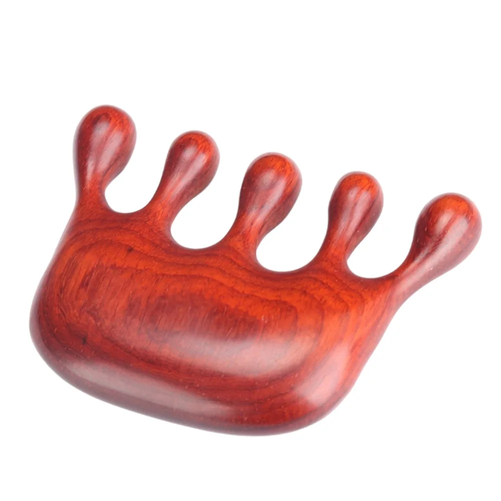 

Деревянная массажная расческа премиум-класса, прочный эргономичный дизайн для кровообращения кожи головы, облегчение меридиана, массажер для акупунктурных точек