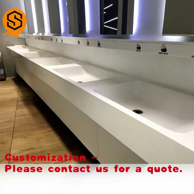 Customize.Foshan Long Public Wall Hung Wash Basin Hand Wash Basin Toilet