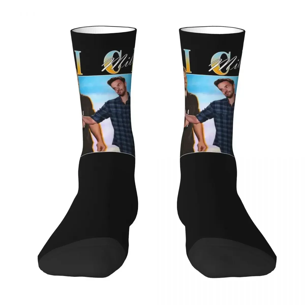 NICK MILLER Homage Tee Classic Socks Harajuku Super Soft Stockings All Season Long Socks Accessories for Unisex Birthday Present