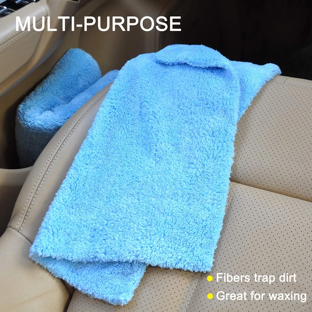 5 Stück randloses Mikrofaser-Automobilhandtuch, Details, chemische Reinigung, Poliertuch, Plüsch, saugfähiges Mikrofasertuch, 500 g/m – Detail 11