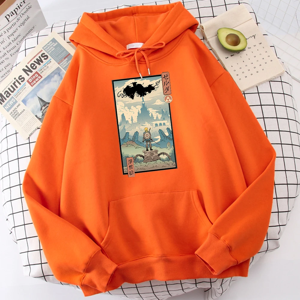 Ukiyoe Japanese Culture Printing Man Sweatshirt Hipster S-Xxl Hooded Autumn Brand Hoodies Harajuku Casual  Pullover Tops