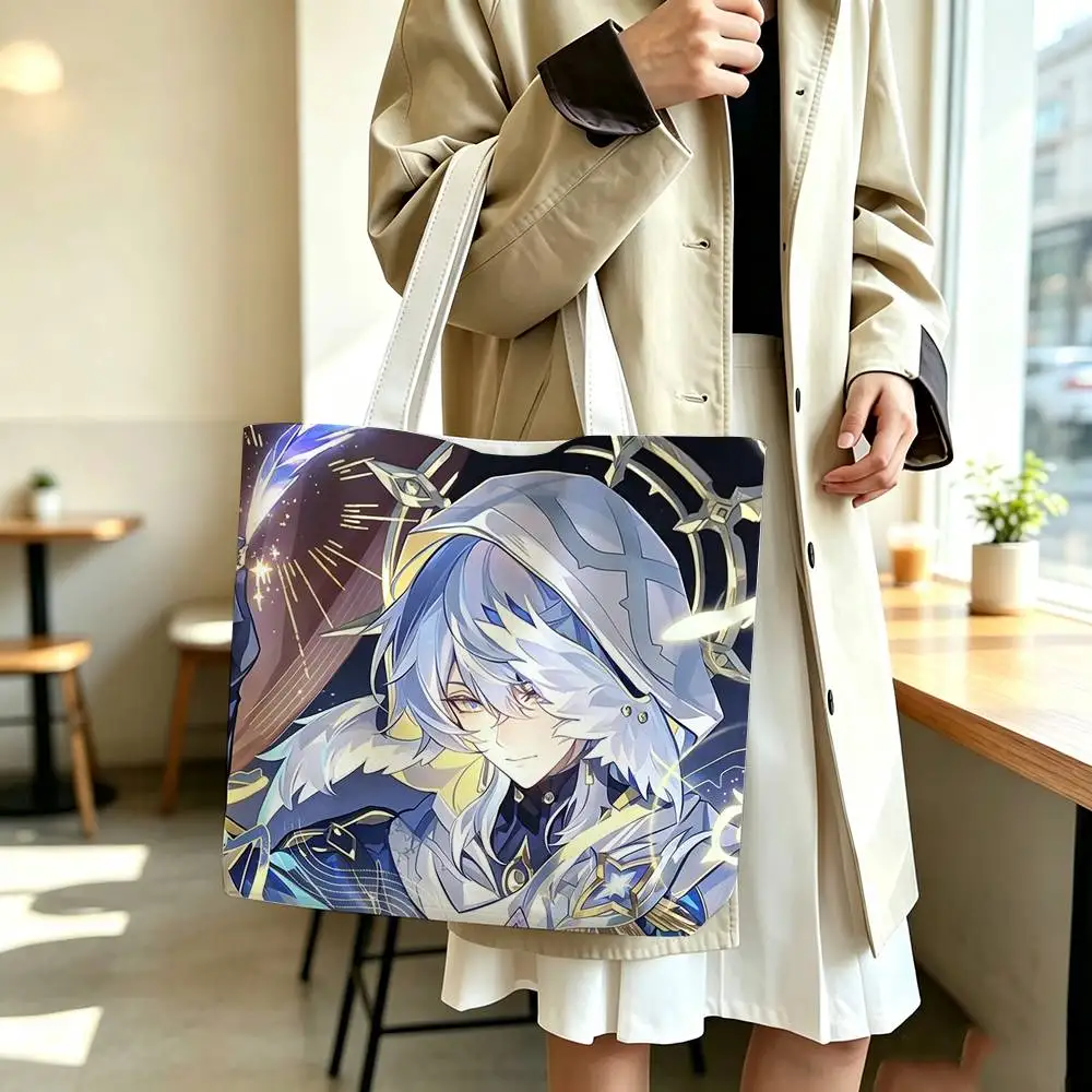 COOL Honkai Star Rail S-Sunday   Printed Canvas Tote Bag Shoulder Bag Commuter Mommy Shopping Bag