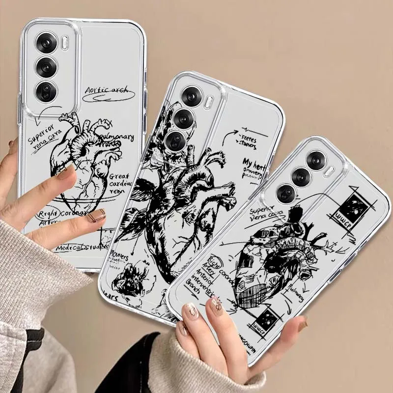 

Heart Design Pattern For OPPO A11 A16 A55 A56 A57 A72 A52 A73 A74 A54 A76 A78 A58 A98 Pro 5G Transparent Phone Case