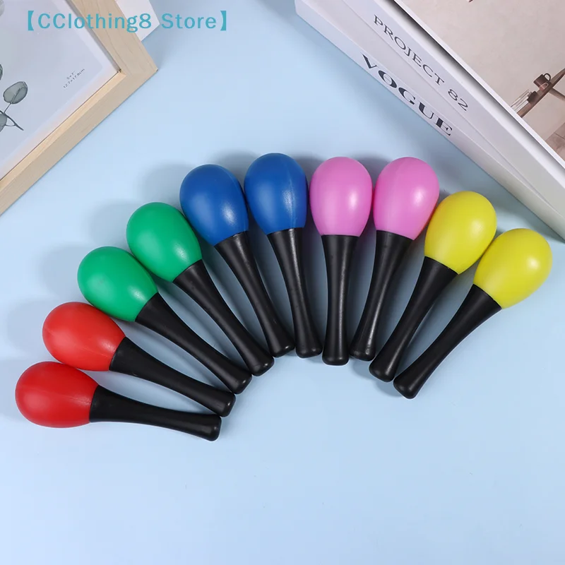 2 Peças Maracas de Plástico, Chocalho de Areia, Instrumentos Musicais de Percussão, Brinquedos para Eventos de Percussão Escolar【AliS8】