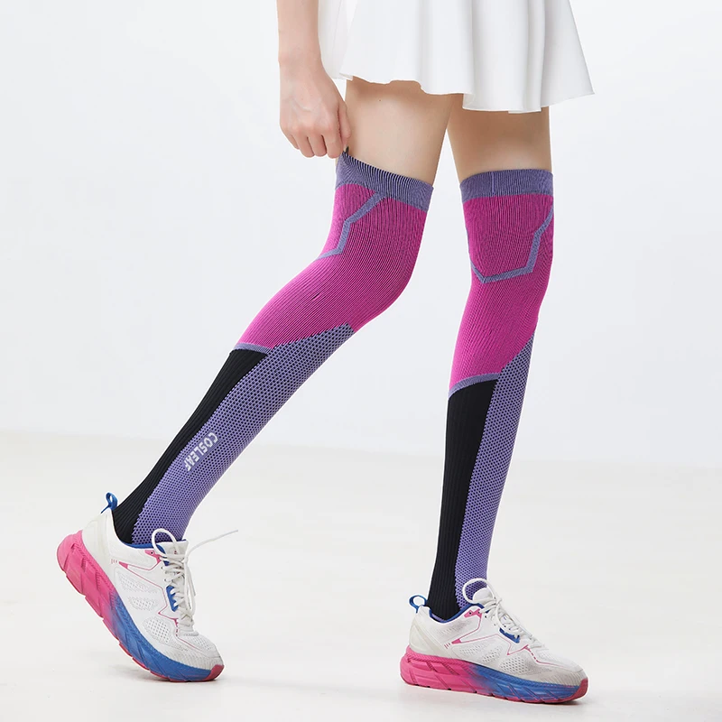 High Quality Women Running Compression Socks Stockings Sports Socks for Marathon Cycling Football Basketball Veins Outdoor