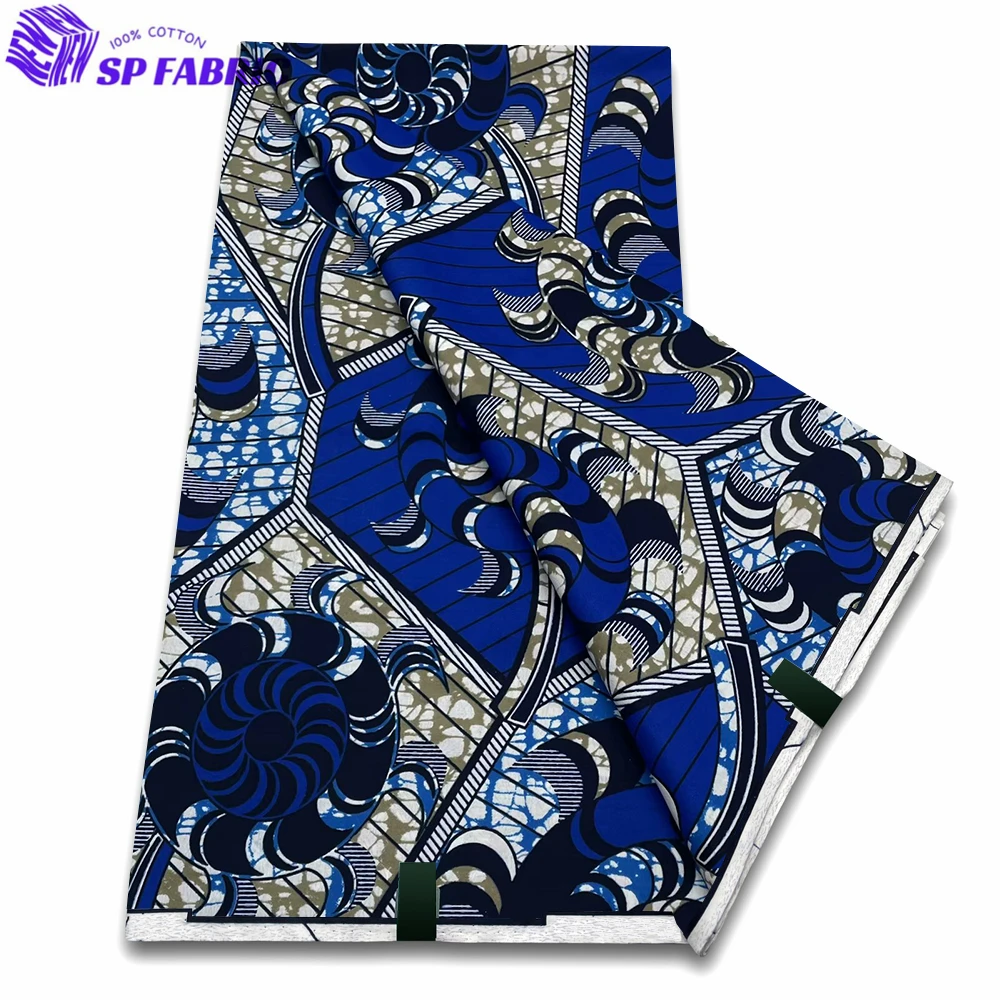 Imagem -05 - Tecido de Cera Africano para Casamento Tecido Nigeriano Impressões em Bloco Batik Holandês 100 Original Super Vl180 Jardas