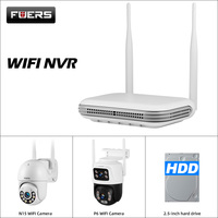 Fuers H.265 DIY 8CH Wireless NVR Security Outdoor WIFI IP Camera System Kit Surveillance CCTV Face Audio Video Recorder