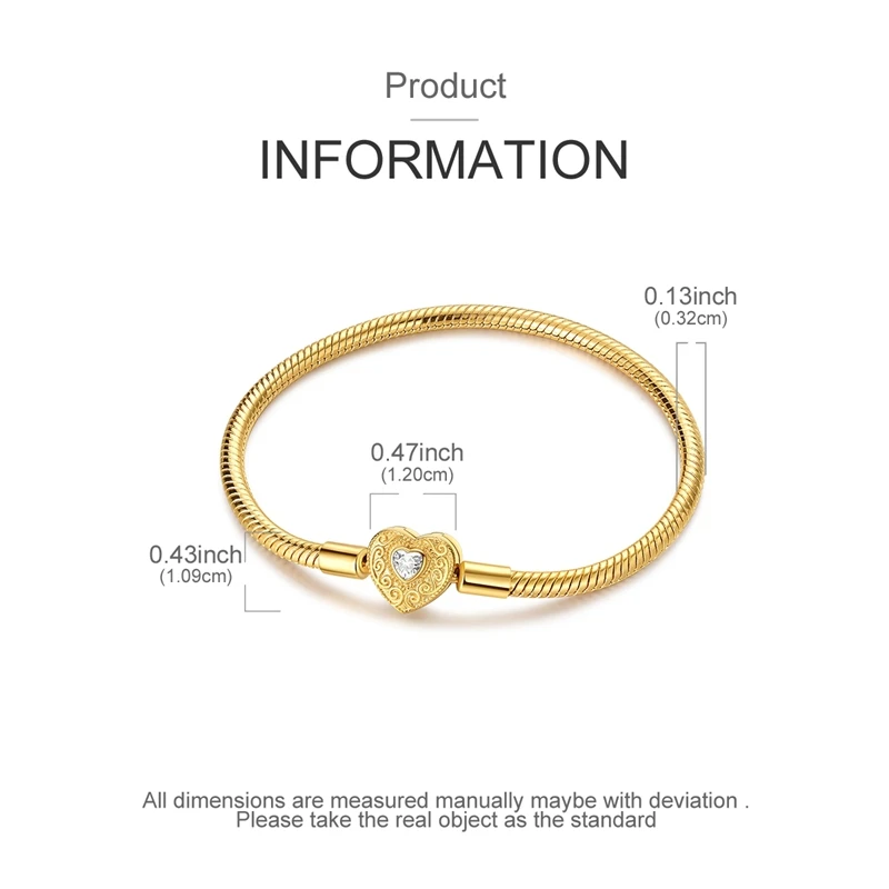 100% 925 Sterling Silber Bestseller Goldene Serie Armband Original Armbänder Passend für Charms Anhänger Perlen DIY Schmuck Geschenk – Detail 4