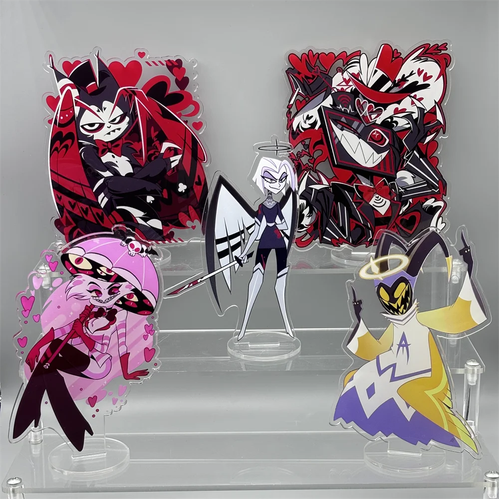 Anime Hazbin Hotel Charlie Morningstar Cosplay Stand Acrylic Figures Vaggie Desktop Standing Sign Model Decor Birthday Gifts