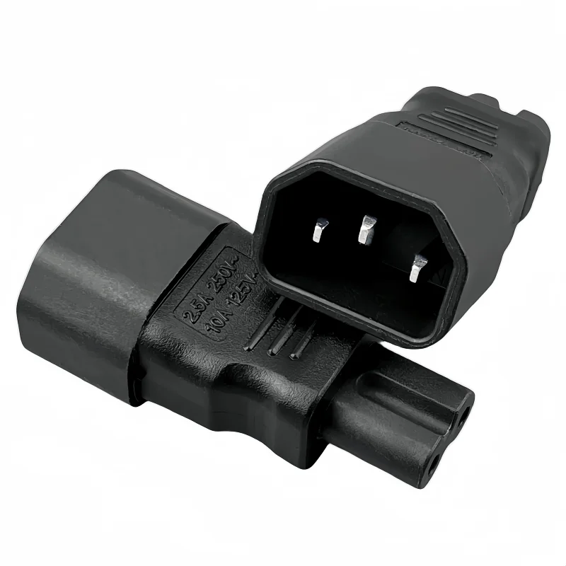 IEC 320 C14 to C7 adapter C7 to C14 AC adapter Kettle 3 Pin C13 To C8 AC Plug Adapter Female to Male Converter Plug Socket PVC