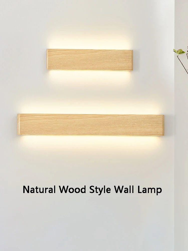 

Светодиодный настенный светильник из ясеня для гостиной, спальни, прикроватной зоны, коридора, лестницы, современный домашний декор, настенный светильник с направленным светом вверх и вниз