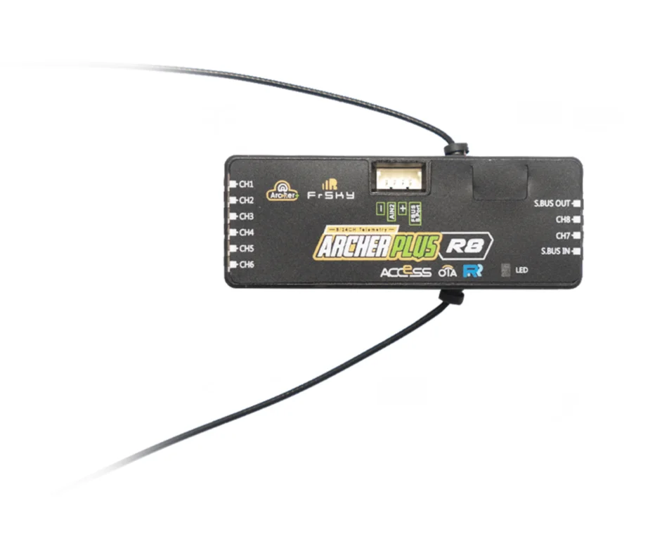 FrSky ARCHER PLUS R8 Receiver 8 high-precision PWM channel receivers support full-range signal strength