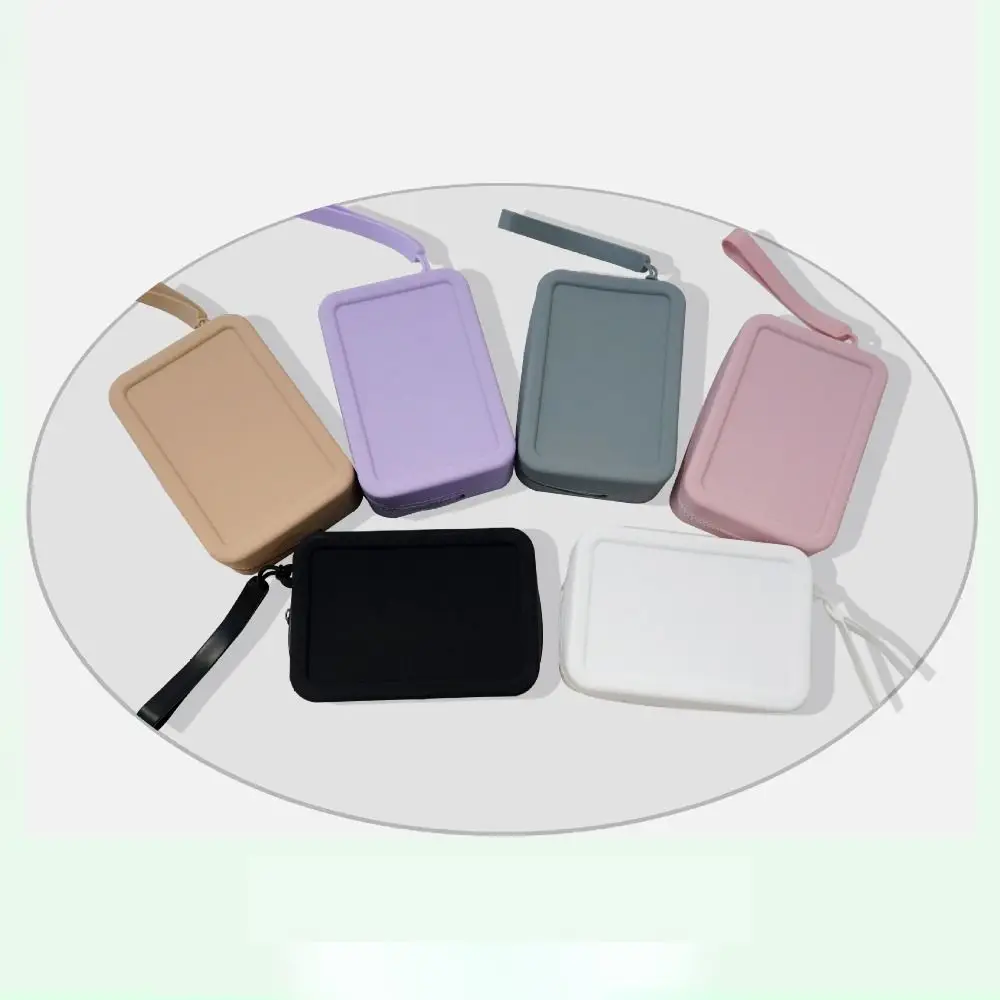 New Silicone Rectangular Zero Wallet Multi Functional High-capacity Makeup Bag Portable Storage Bag Waterproof Case