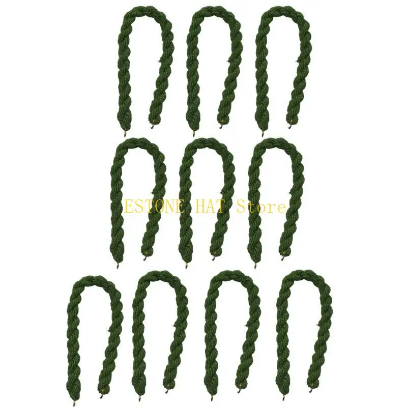 49MF 10lots Militaries Twists Leg Ties Shoelaces Armies Leg Straps Trouser Legs Ties for Skiers, Cyclists, and Hiker