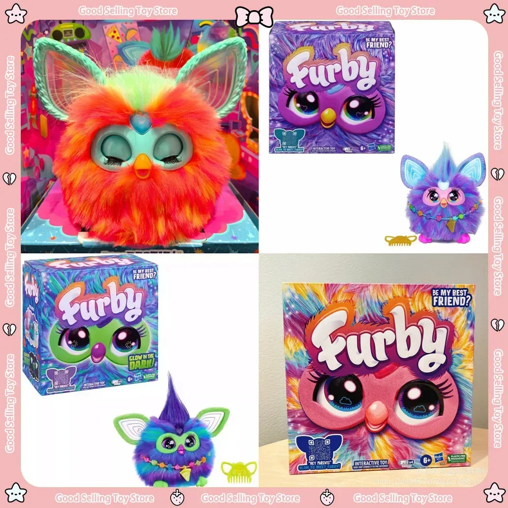 Furby furblets figura galáxia série colorida interativa inteligente pelúcia elfo eletrônico cantar brinquedos ativados por voz presentes das crianças