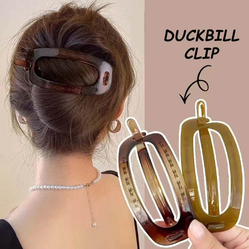 10cm Duckbill Clip Top Clip Big Size Oval Ponytail Clip Trendy Hair Clips For Women Makeup Headwear Fix Hairpin Hair Accessories