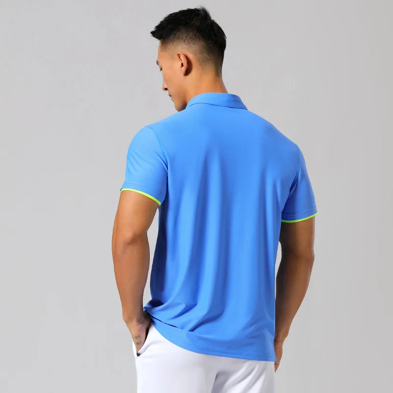 Men Quick Dry Short Sleeve Gym Running Golf Tennis Training T-Shirt Training Exercise Sport Badminton Shirt Tops Lightweight Tee