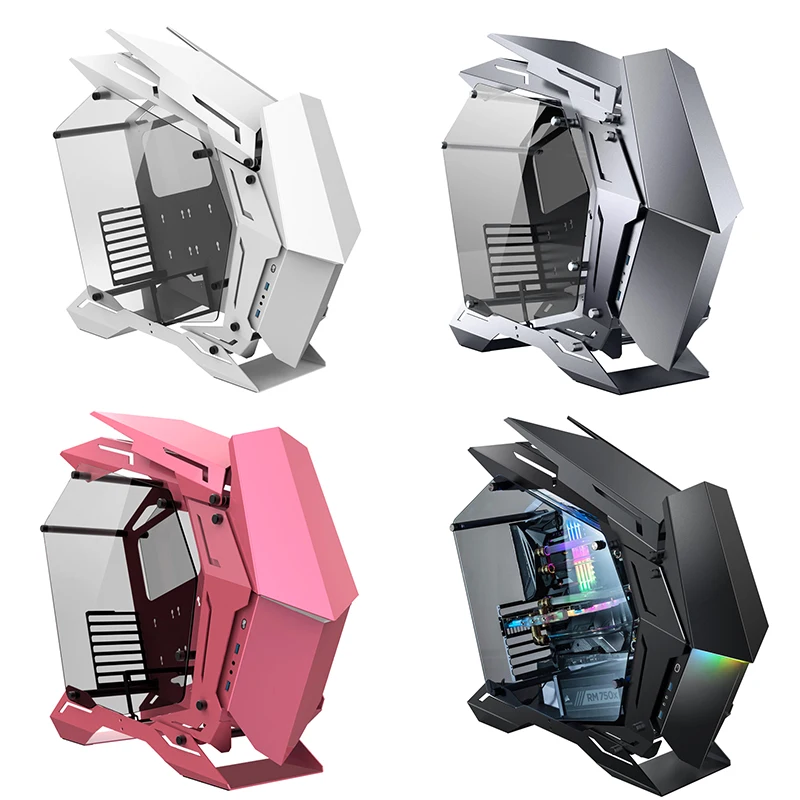 MOD-3 جميع الألومنيوم EATX الهيكل حالة الكمبيوتر دعم ATX MATX ITX 360 مللي متر برودة 5 فولت ARGB مفتوحة الجانب شفافة إطار الكمبيوتر المكتبي #6