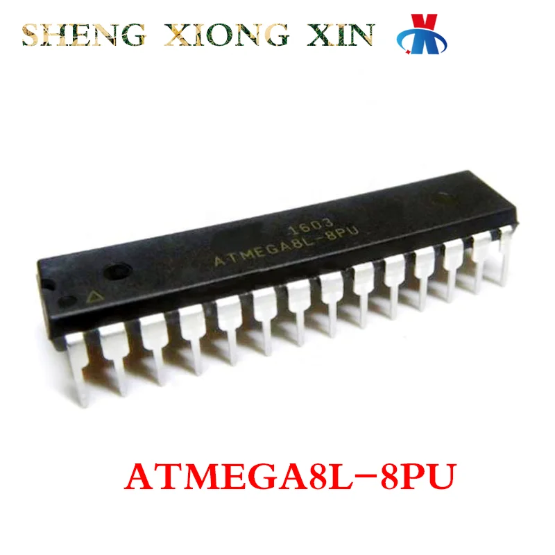 集積回路ATMEGA8L-8PU,Eddip-28, 8ビットマイクロコントローラ,mcu,atmega8l,100% 新品,ロットあたり5個