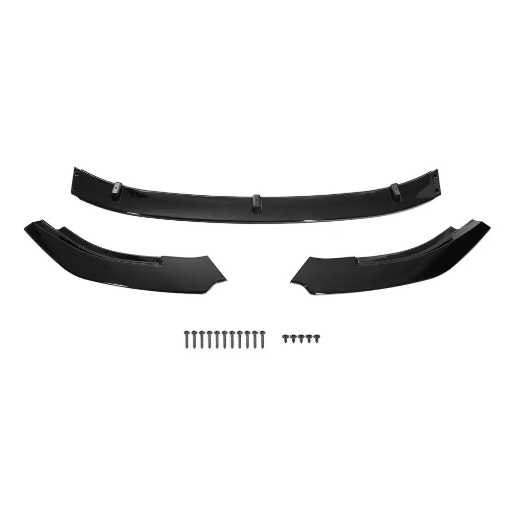 3 Pcs Front Bumper Lip Spoiler Splitter Gloss Black For Volkswagen Golf MK6 GTI GTD 2010-2013 Car Modification Part Body Kit