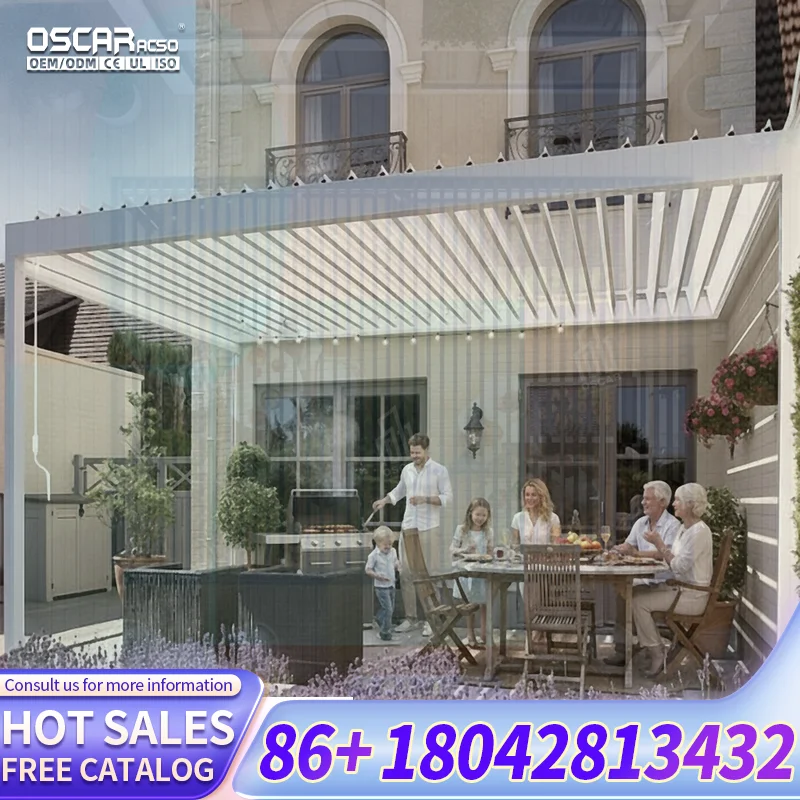 High Quality Terrace Roof Aluminium Slat Aluminum Pergola for Outdoor Garden Patio pergola