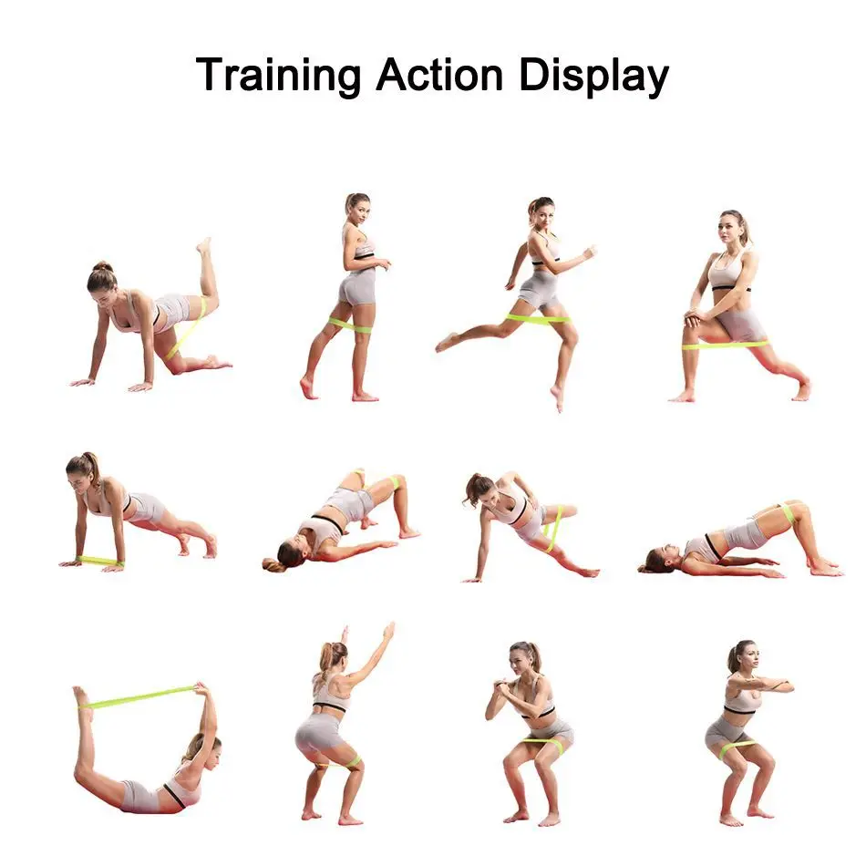 Different Resistance Bands Yoga Band Fitness Exercise Training Hip Tension Band Leg Squat Dance Elastic Loop Stretch Band view 6
