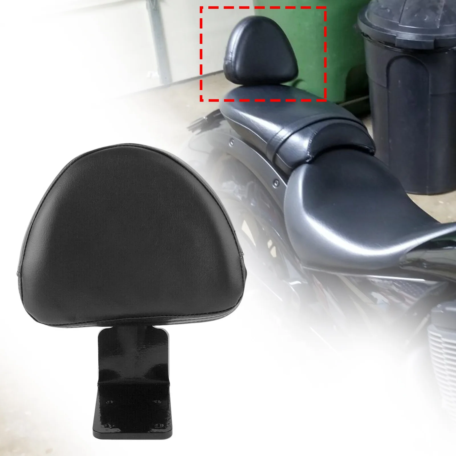 

Motorcycle Passenger Rear Backrest Seat Sissy Bar Motocross Driver Backrest Pad Kit For Victory High-Ball Vegas Kingpin 8 Ball