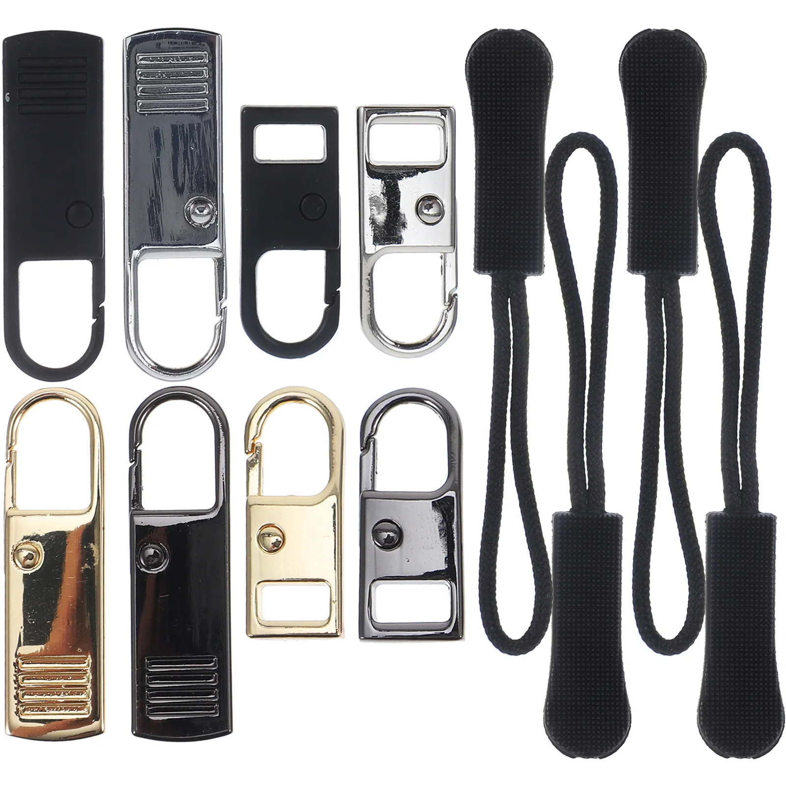 

12pcs Repair Replacement For Zipper Repair Kit Jackets Coats Luggage Bags Diy Zipper Pull Tab Fixer Tool
