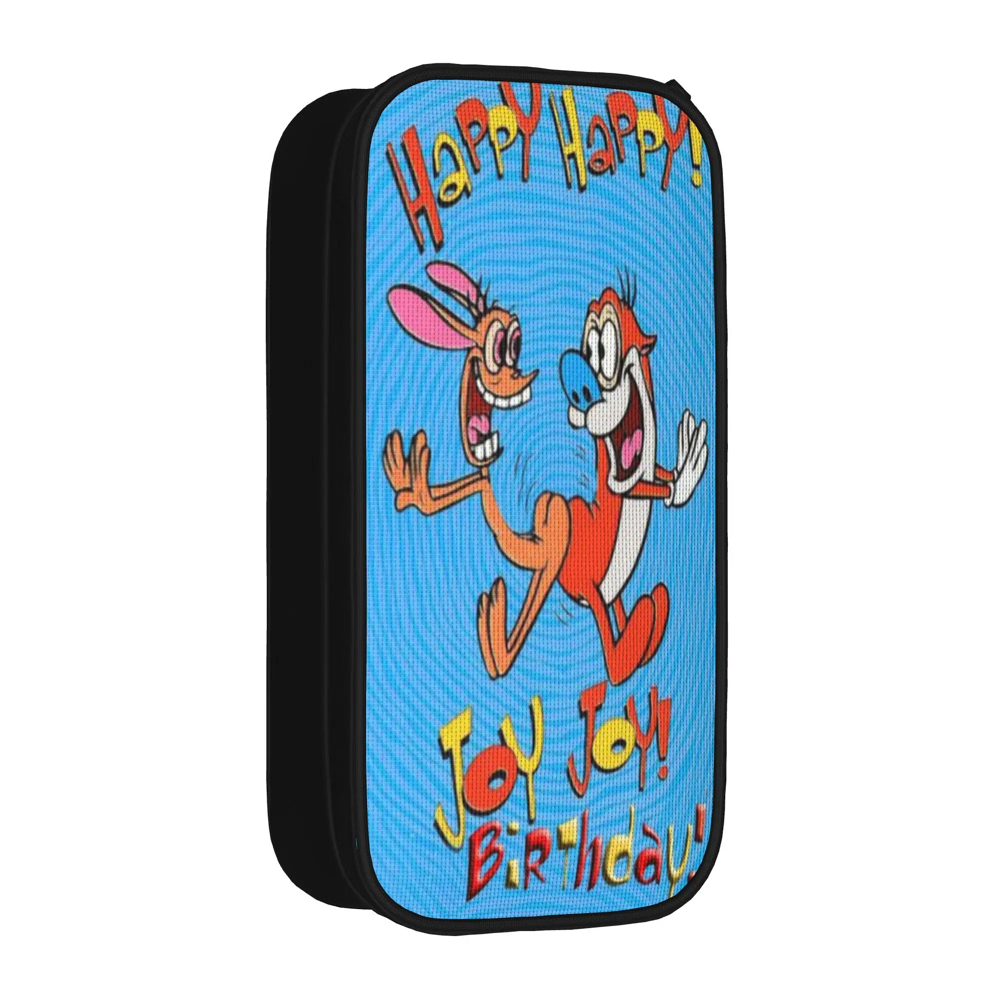  Duo Rucksack Ren & Stimpy  Pencil Case Fun   Pen Box Bag for Student Large Storage Students School Gift Pencilcases