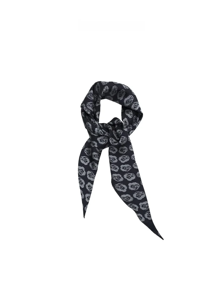 

Шелковый платок Zhihua с ромбовидным узором, весна-лето 2026, новинка, элегантный, многофункциональный, с геометрическим рисунком