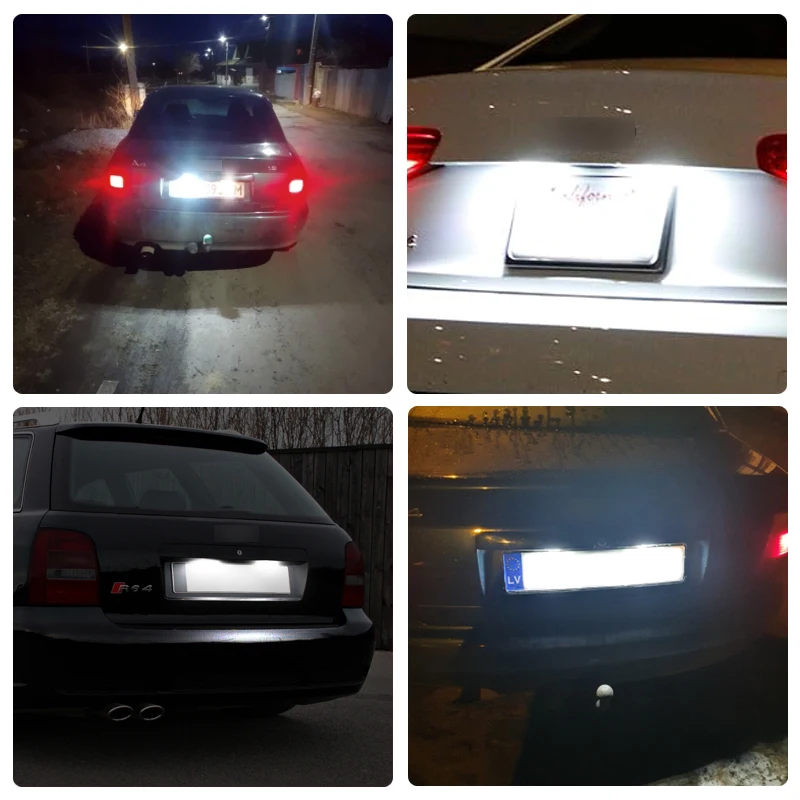 2Pcs LED License Plate Light For Audi A3 8L S3 A4 B5 S4 S5 B5 Rerplace OEM 8D9943021 view 5