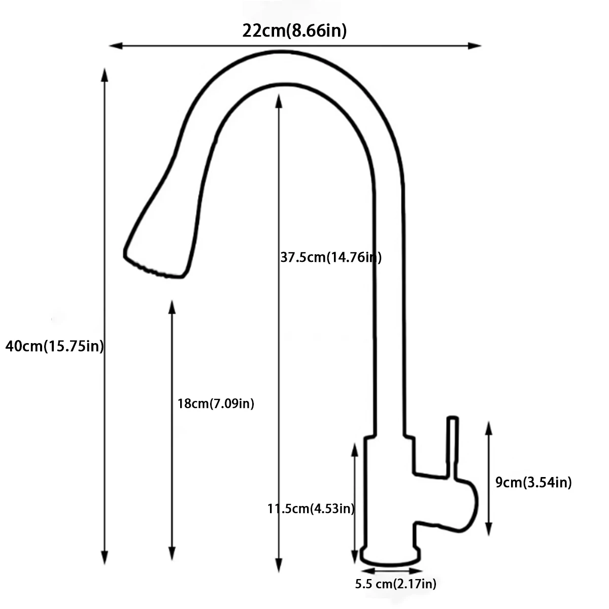 Gold Pull-out Kitchen Faucet Stainless Steel, Extendable Sink Faucet with 360° Rotation, Water Faucet for Kitchen
