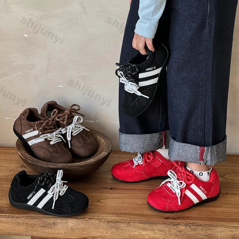 

Children Casual Sneakers 2025 Autumn New Outdoors Flat Shoes Boys Girls Retro Classic Fashion Soft Sole Kids Running Sport Shoes