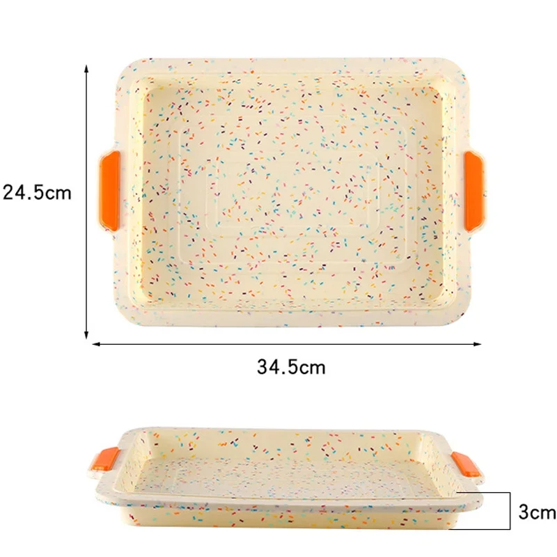 Square Silicone Baking Tray Pan Mold Pan Bread Cake Mold Bakeware Mould DIY Pan Form High Temperature Resistant Cake Tool