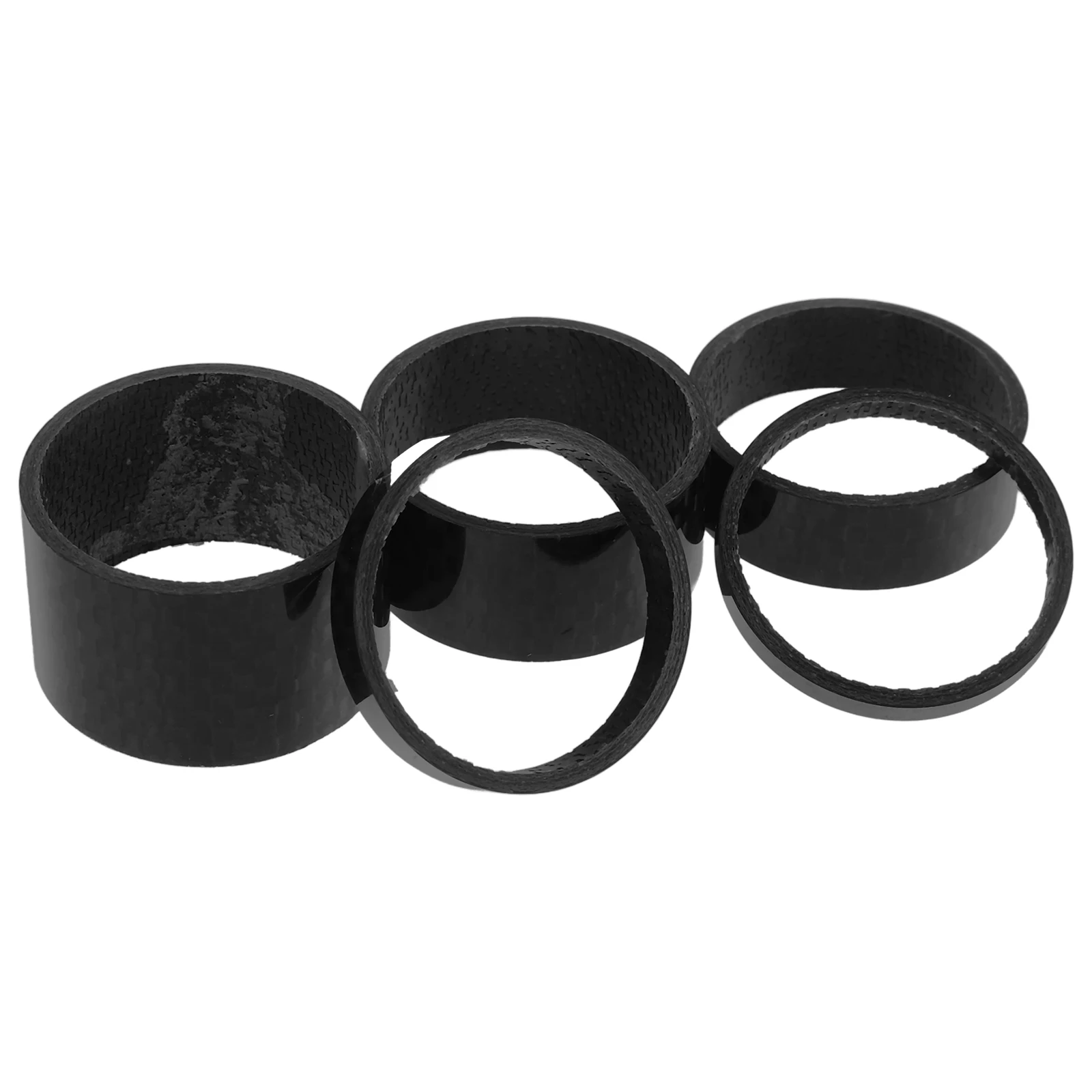 

5Pcs Carbon Fiber Headset Spacers Lightweight Bike Stem Spacers Bicycle Gaskets Road Mountain Cycling Accessory
